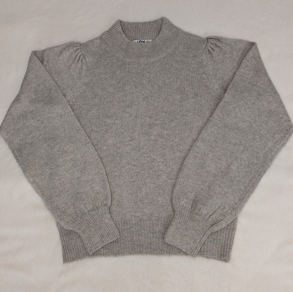 JDY Puff Sleeve Mock Neck Sweater | Size XS